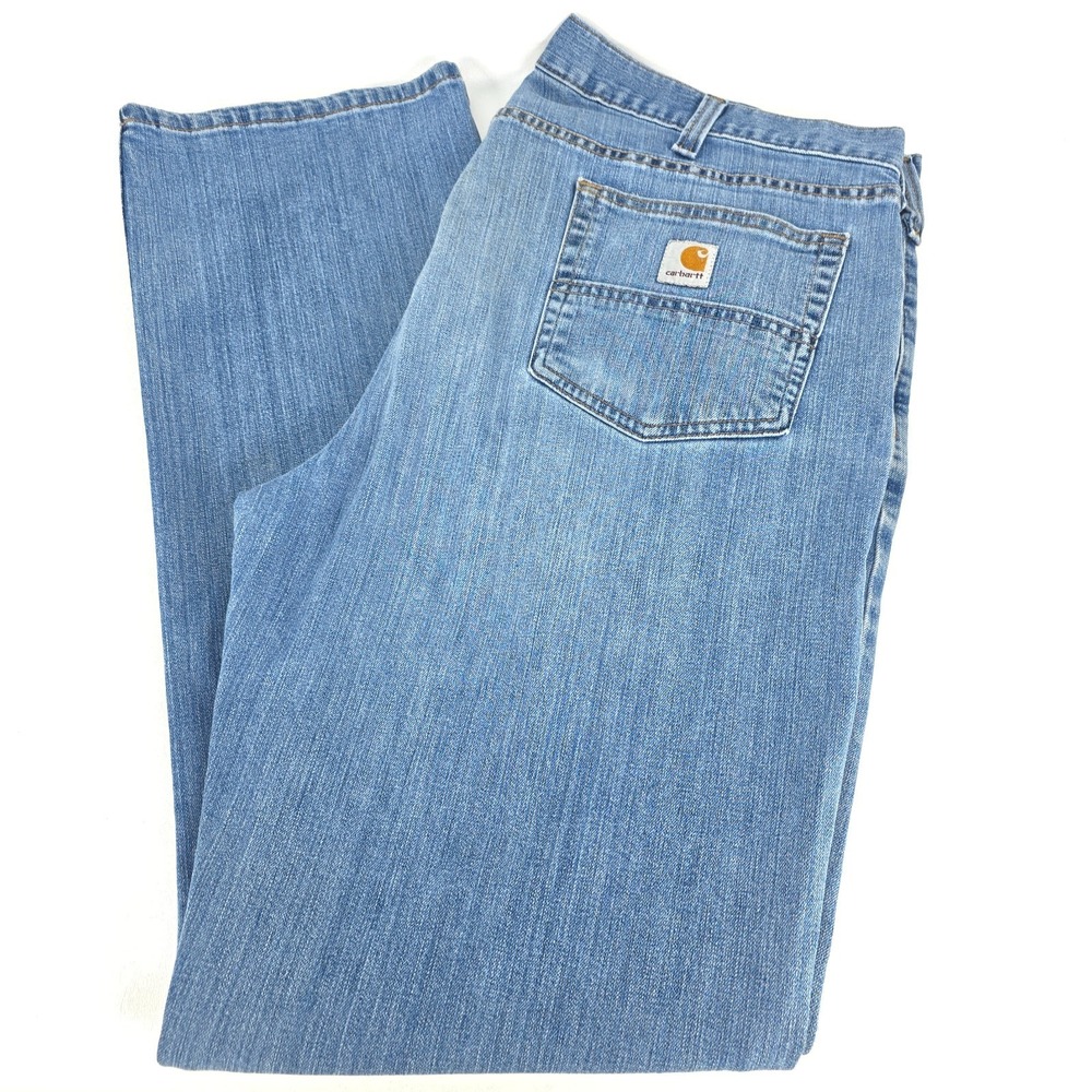 Carhartt Coldwater Flex Jeans Mens 42x33 (40x34) Denim Workwear Straight Relaxed